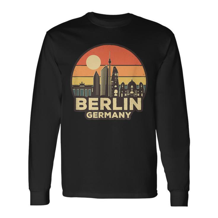Vintage Skyline Berlin Langarmshirts Geschenkideen