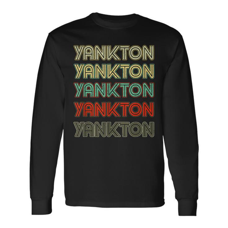 Vintage South Dakota Retro Yankton Long Sleeve T-Shirt Gifts ideas