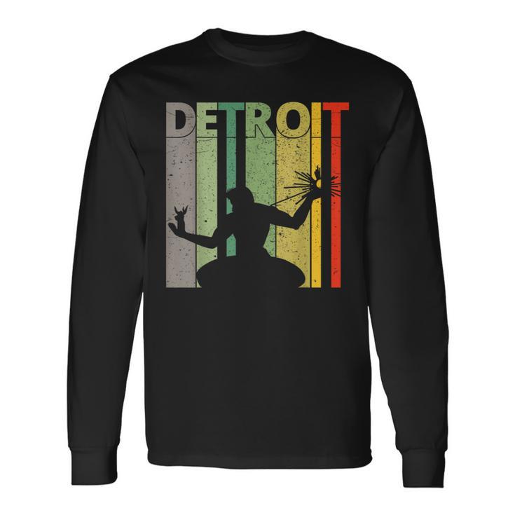 Vintage Spirit Of Detroit Retro Detroit Long Sleeve T-Shirt Gifts ideas