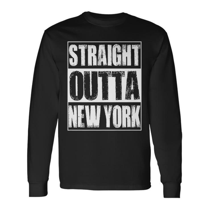 Vintage Straight Outta New York City Long Sleeve T-Shirt