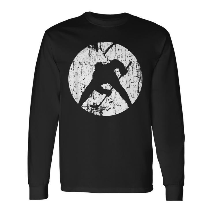 Vintage Style Ice Hockey T Long Sleeve T-Shirt