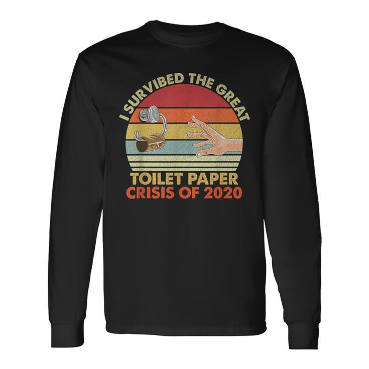 Vintage I Survived The Great Toilet Paper Crisis Of 2020 Long Sleeve T-Shirt