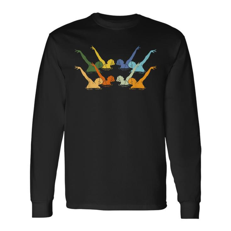 Vintage Synchronized Swimming Artistic Swimming Long Sleeve T-Shirt