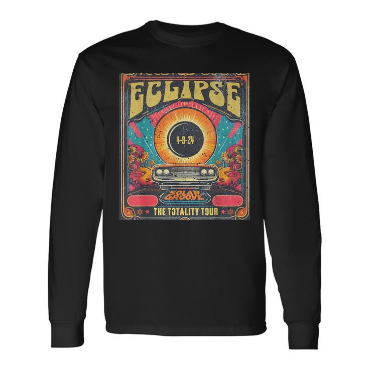 Vintage Total Solar Eclipse April 8Th 2024 America Tour Long Sleeve T ...