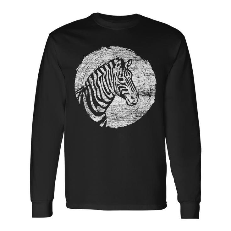 Vintage Zebra Long Sleeve T-Shirt