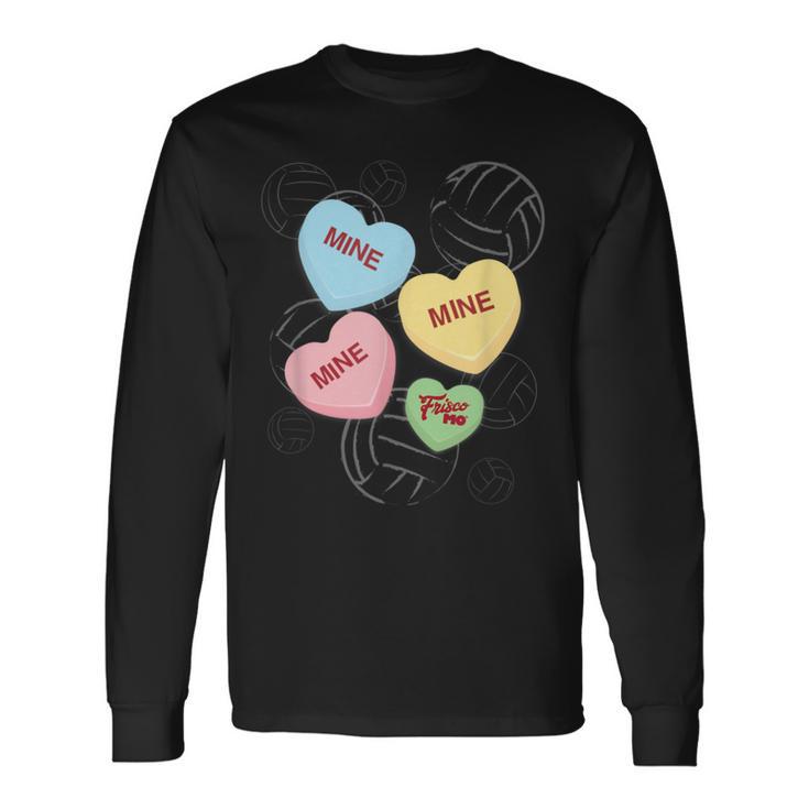 Volleyball Mine Mine Mine Hearts Long Sleeve T-Shirt