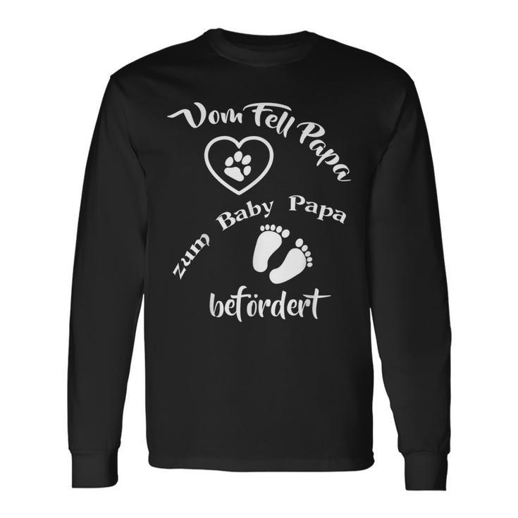 Vom Fell Papa Zum Baby Papa Befördert Fell Papa S Langarmshirts Geschenkideen