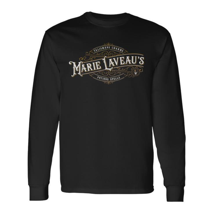 Voodoo Queen Marie Laveau's Apothecary Vintage Sign Long Sleeve T-Shirt