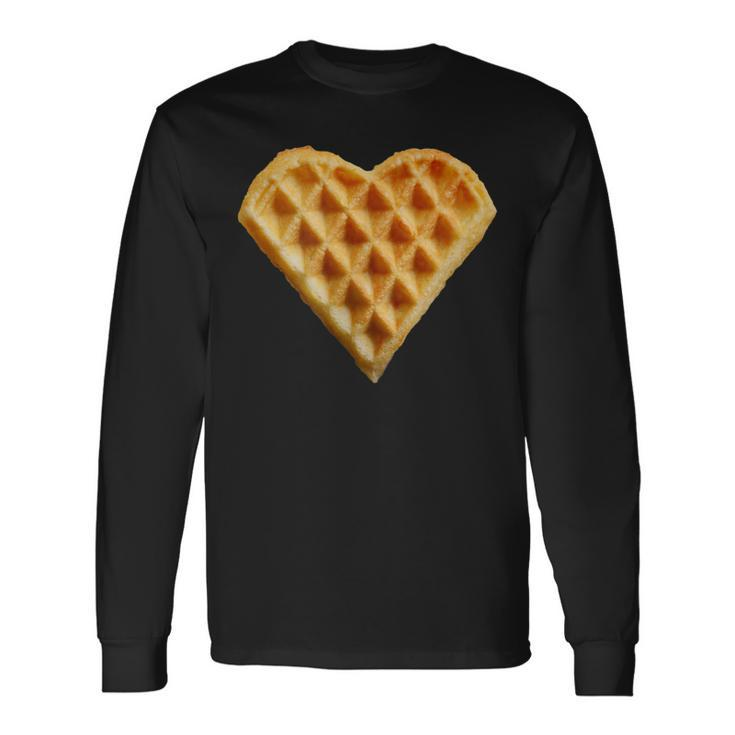 Waffle Heart For Waffle Lovers Long Sleeve T-Shirt