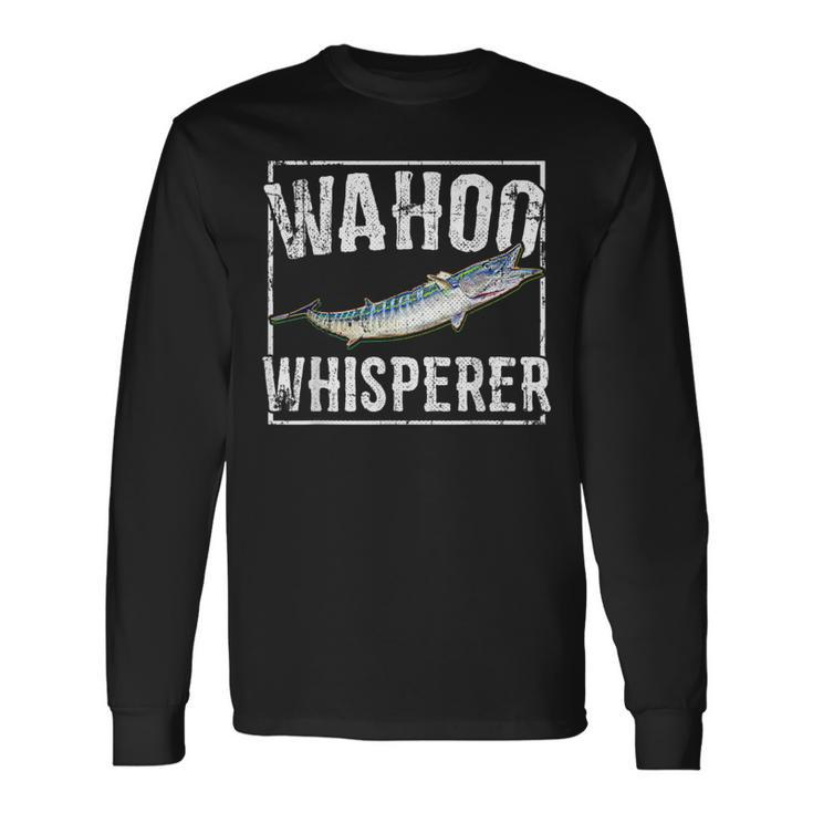 Wahoo Whisperer Deep Sea Fishing Long Sleeve T-Shirt Gifts ideas