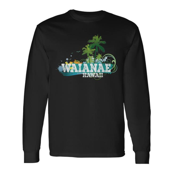 Waianae Hawaii Travel Vacation Tropical Long Sleeve T-Shirt