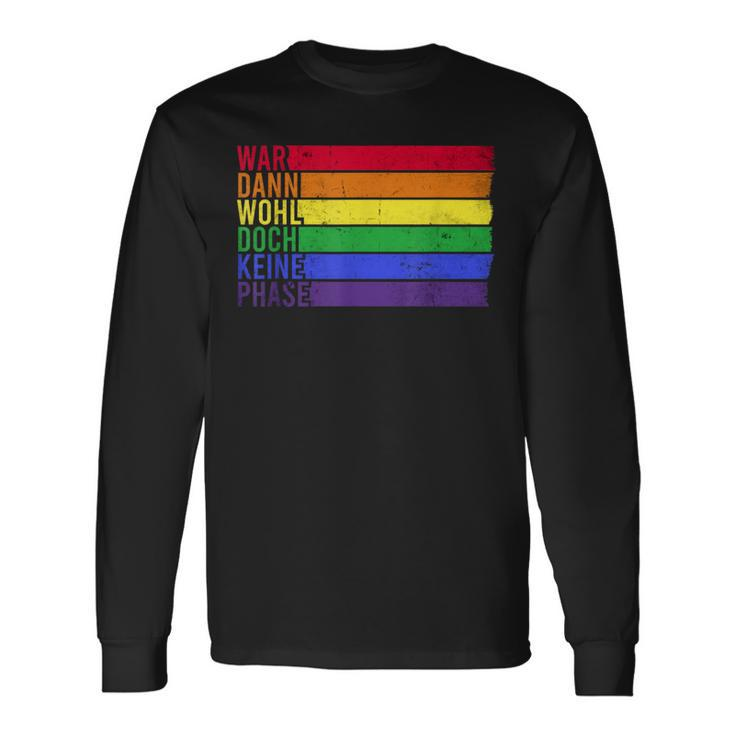 War Wohl Doch Keine Phase Langarmshirts - Regenbogen LGBTQ Flagge Design, Schwarz Geschenkideen