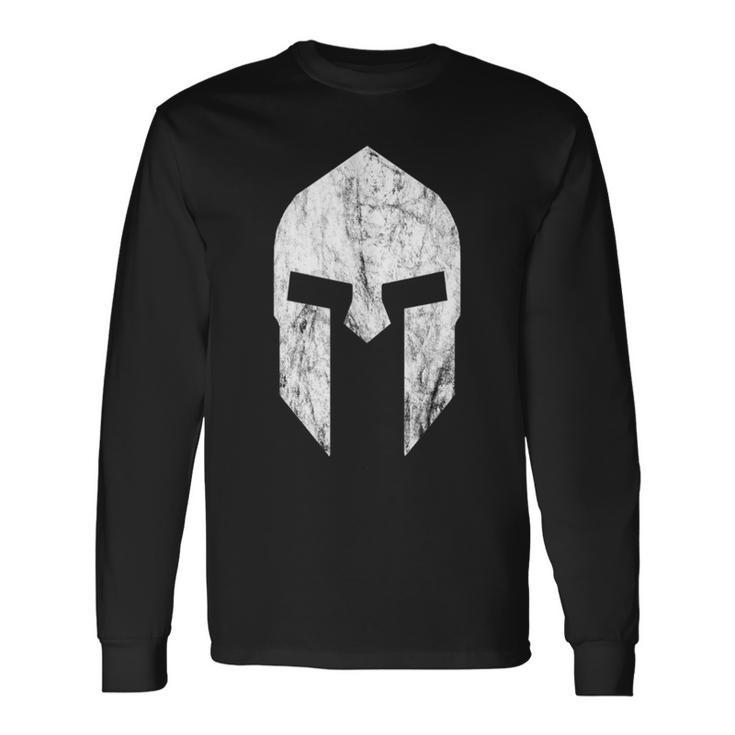 Warrior Spartan Helmet Sparta Soldiers Gladiator Leonidas Long Sleeve T-Shirt