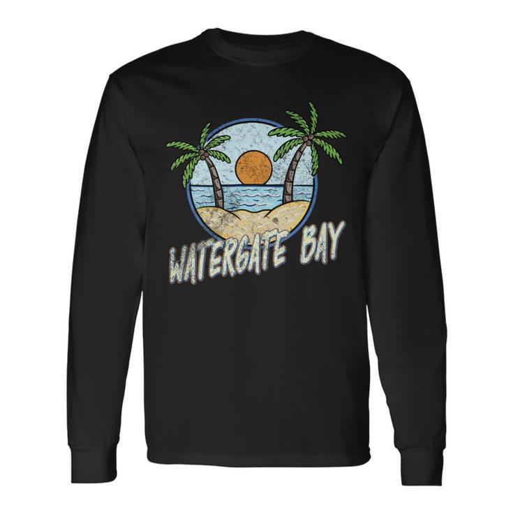 Watergate Bay Newquay Cornwall Vintage Surfer Graphic Long Sleeve T-Shirt