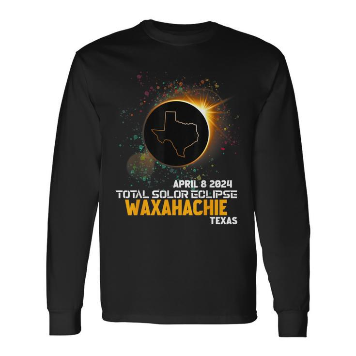 Waxahachie Texas Total Solar Eclipse 2024 Long Sleeve T-Shirt Gifts ideas