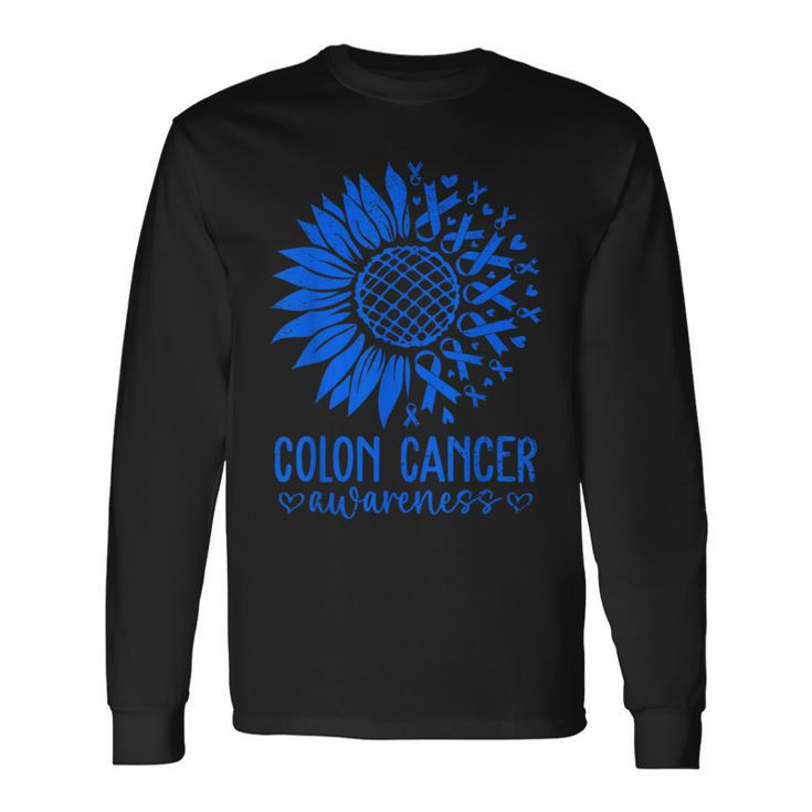 We Wear Blue Colon Cancer Awareness Colorectal Cancer Month Long Sleeve T-Shirt