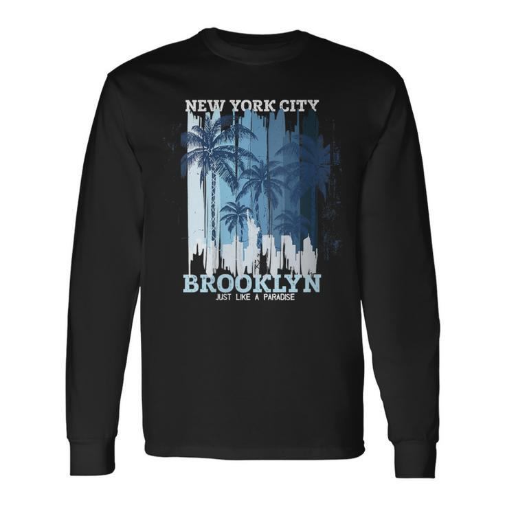 Wear Brooklyn Vintage New York City Brooklyn Long Sleeve T-Shirt
