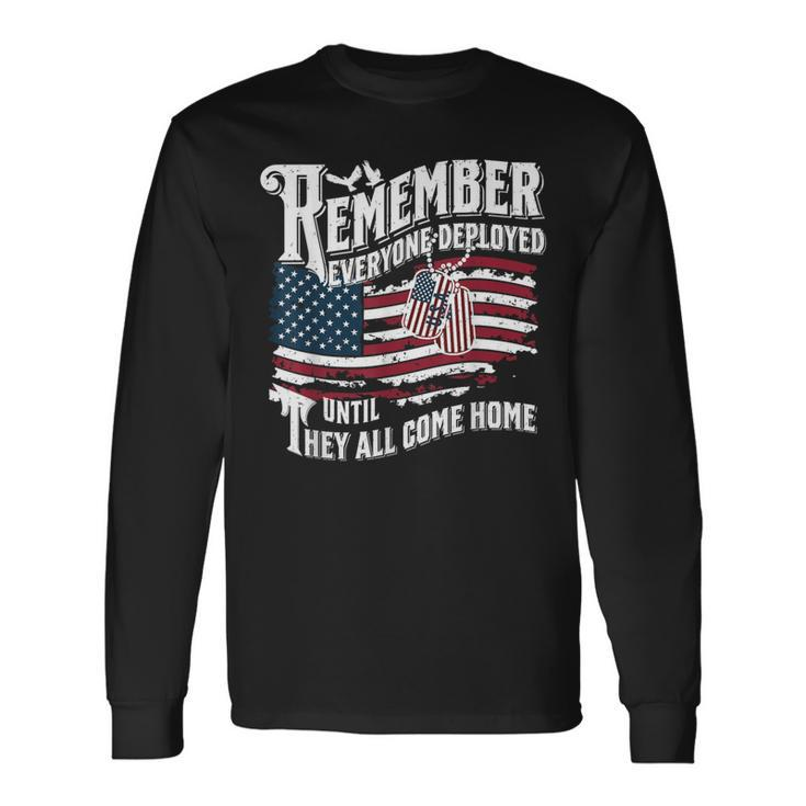 We Wear Red Friday Military Support Our Troops Deployment Long Sleeve T-Shirt