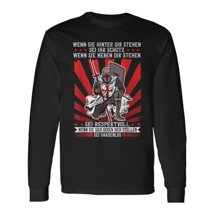 Wenn Sie Hinter Dir Stehen Crusader Knight Templar Costume Langarmshirts Geschenkideen