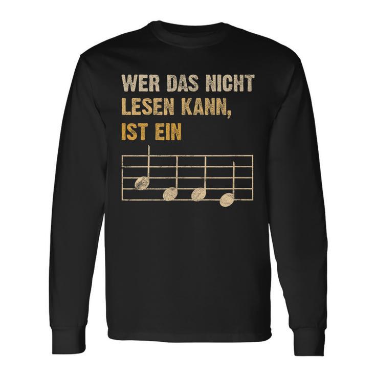 Wer Das Nicht Lesen Kann Ist Ein Monkey Music Theory Langarmshirts Geschenkideen