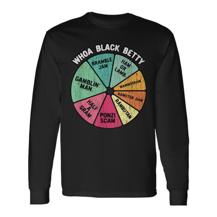 Whoa Black Betty 70'S Classic Rock Music Pie Chart Long Sleeve T-Shirt