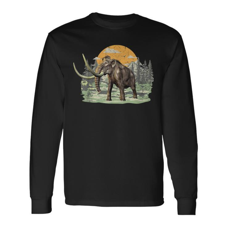 Wholly Mammoth Dinosaur Lover Vintage Distressed Boys Long Sleeve T-Shirt