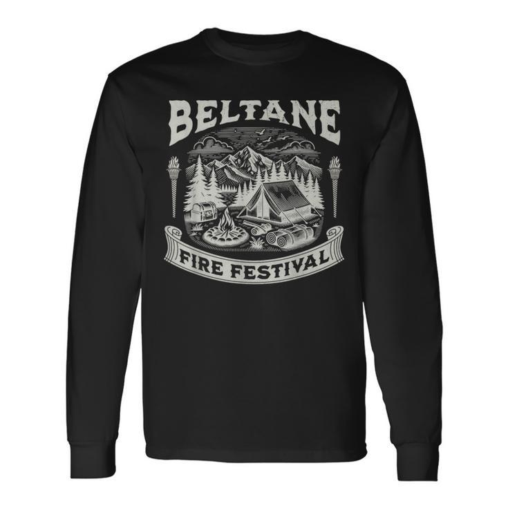 Wiccan Beltane Camping Outdoor Festival Wheel Of The Year Long Sleeve T-Shirt Gifts ideas
