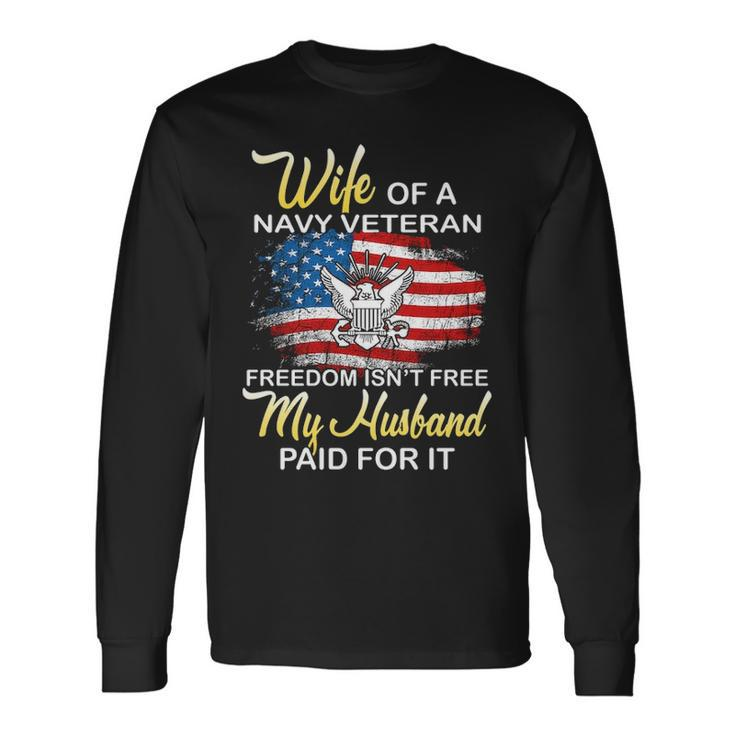 Wife Of Navy Veteran Long Sleeve T-Shirt