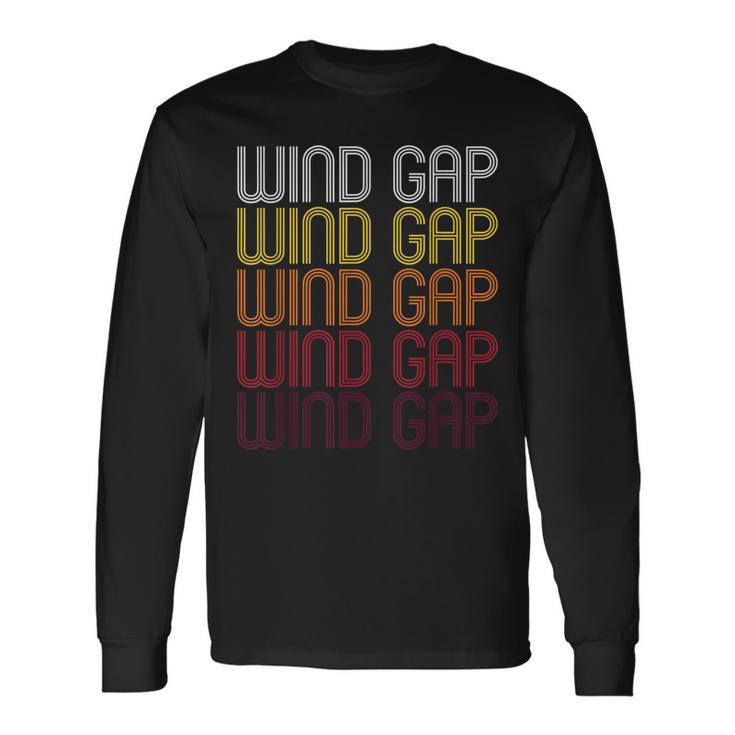 Wind Gap Pa Vintage Style Pennsylvania Long Sleeve T-Shirt