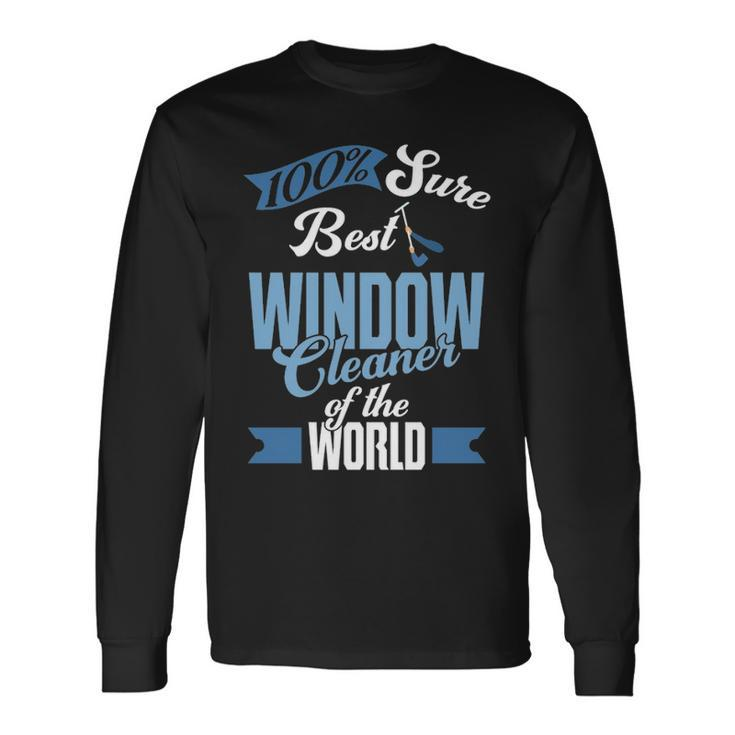 Window Cleaner  For Washer Dad Men Husband Long Sleeve T-Shirt