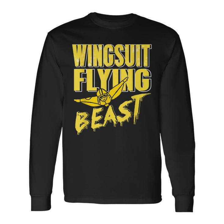 Wingsuit Flying Beast Wingsuiting Wingsuit Base Jumping Long Sleeve T-Shirt