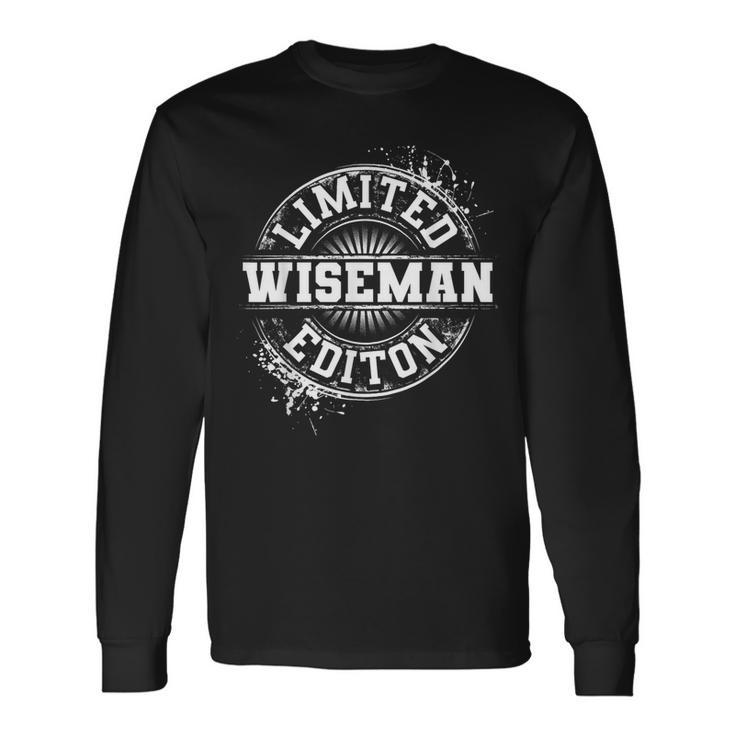 Wiseman Surname Family Tree Birthday Reunion Idea Long Sleeve T-Shirt
