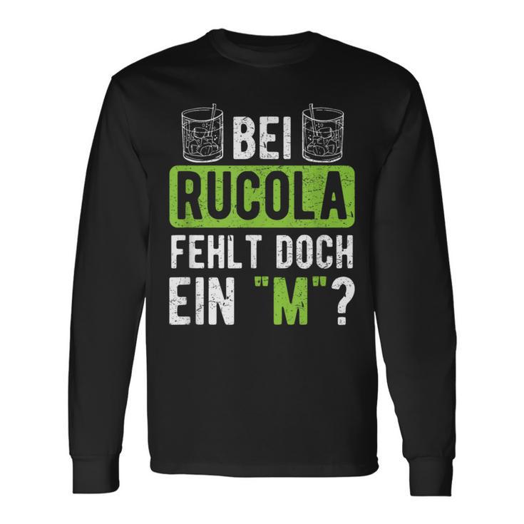 Witziges Spruch Langarmshirts - Fehlt bei Rucola ein M?”, Humorvolles Mode Geschenkideen