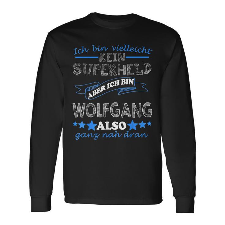 Wolfgang First Name Lettering Boys Langarmshirts Geschenkideen