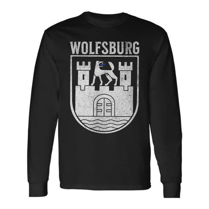 Wolfsburg Germany Deutschland Crest Arms Emblem Long Sleeve T-Shirt