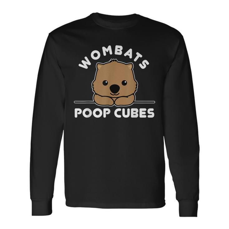 Wombats Poop Cubes Cute Kawaii Wombat Quote Langarmshirts Geschenkideen