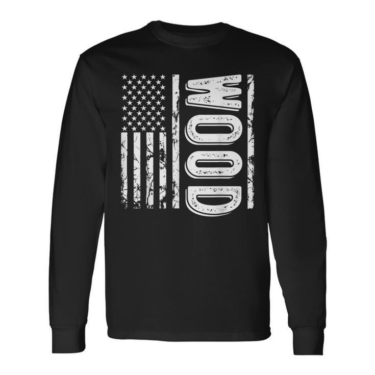 Wood Last Name Surname Team Wood Family Long Sleeve T-Shirt Gifts ideas