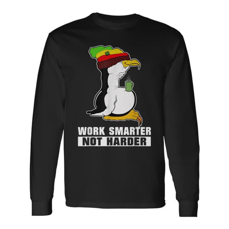 Work Smarter Not Harder Linux Penguin For Programmers Long Sleeve T-Shirt