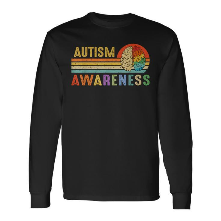 World Autism Awareness Neurodiversity Autistic April Sunset Long Sleeve T-Shirt