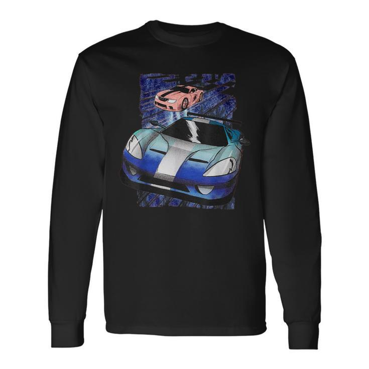 World Of Hot Car Wheels & Hot Car Rims Race Car Graphic Long Sleeve T-Shirt