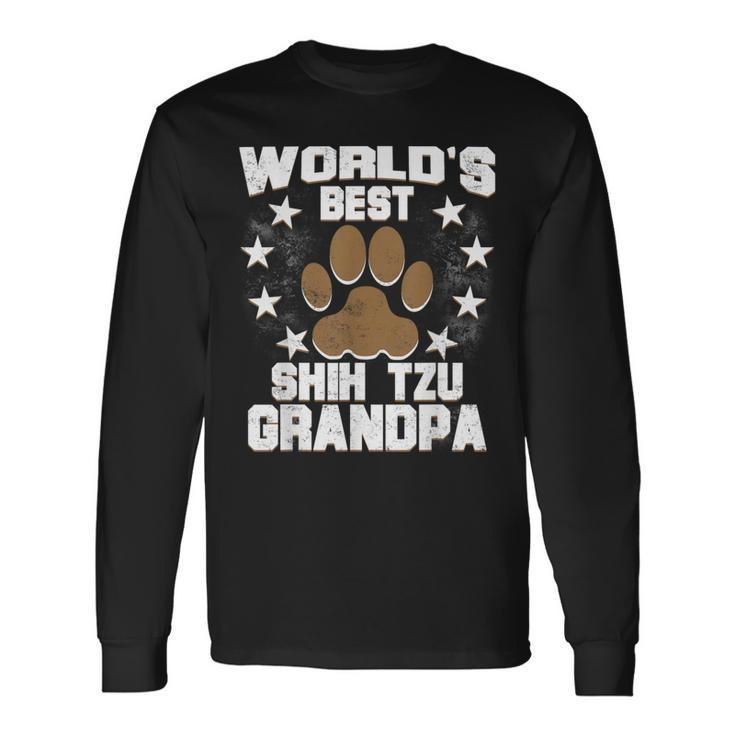 World's Best Shih Tzu Grandpa Dog Owner Long Sleeve T-Shirt
