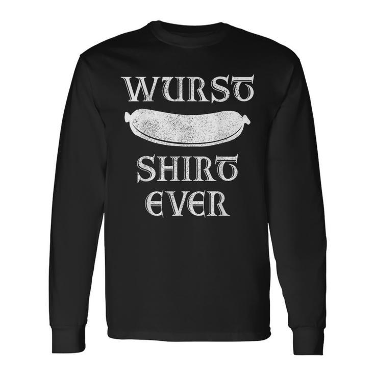 Wurst Ever Vintage German Souvenir Oktoberfest Long Sleeve T-Shirt