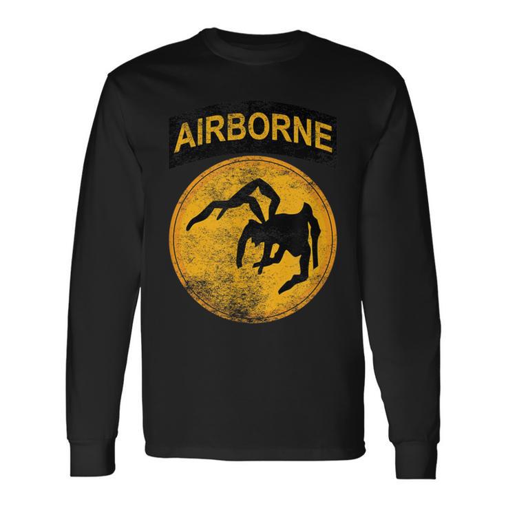 Ww2 135Th Airborne Division Parachute Patch Spider Military Long Sleeve T-Shirt