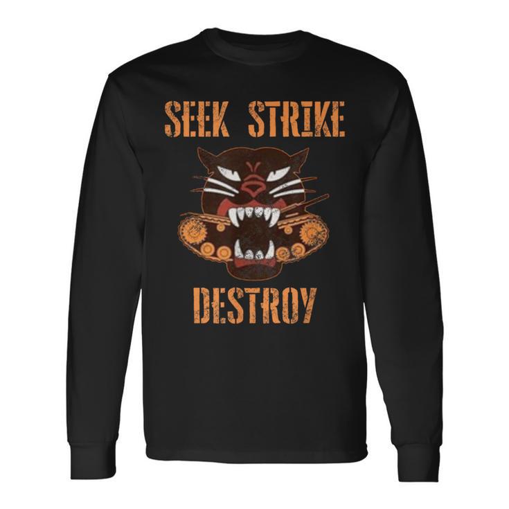 Ww2 Tank Destroyer Division Panther Patch Long Sleeve T-Shirt