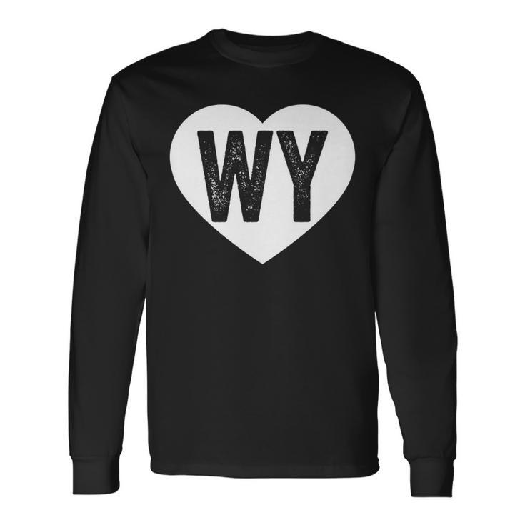 Wyoming Heart Hometown State Pride Western Love Long Sleeve T-Shirt Gifts ideas