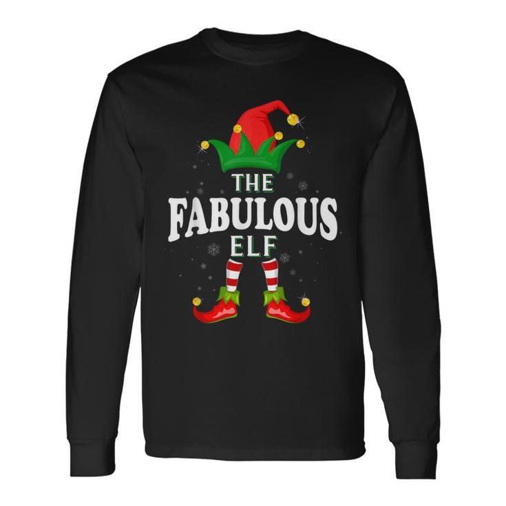 Xmas Fabulous Elf Family Matching Christmas Pajama Long Sleeve T-Shirt