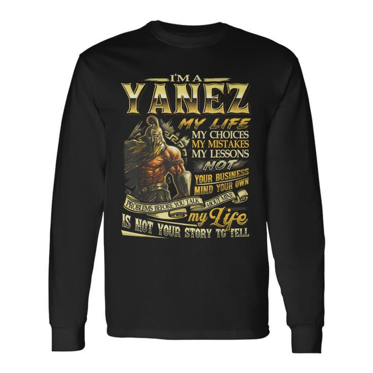 Yanez Family Name Yanez Last Name Team Long Sleeve T-Shirt