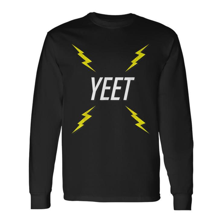 Yeet Lightning Bolt Dank Internet Meme Long Sleeve T-Shirt