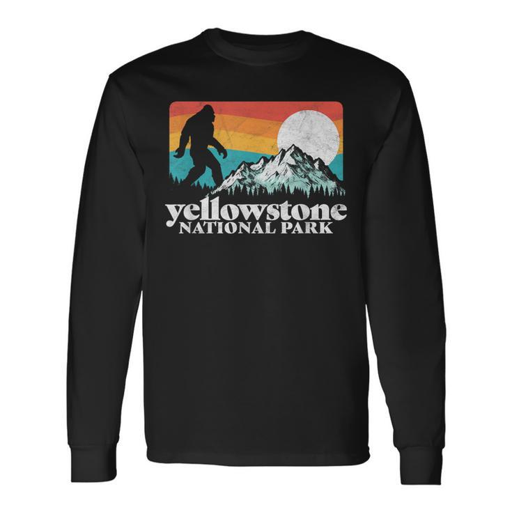 Yellowstone National Park Bigfoot Mountains Long Sleeve T-Shirt