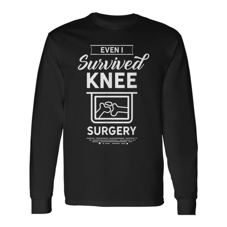 Yo He Sobrevivido A Una Operación De Rodilla Superviviente Camiseta de manga larga